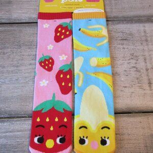 NWT PALS youth mismatched Strawberry and Banana whimsical socks